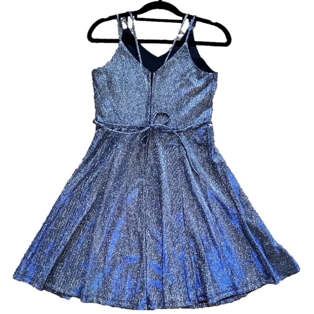 Speechless kids blue glitter dress with rhinestones waist - Picture 2 of 15